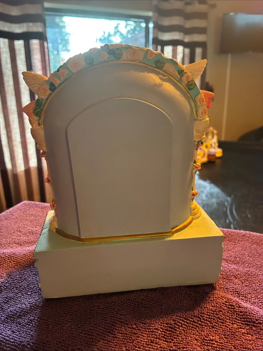 Whimsical Pastel Carousel Horse Music Box - Pink & Cream